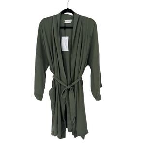 Emilia George maternity robe sustainable green one size NWT cupro dry clean